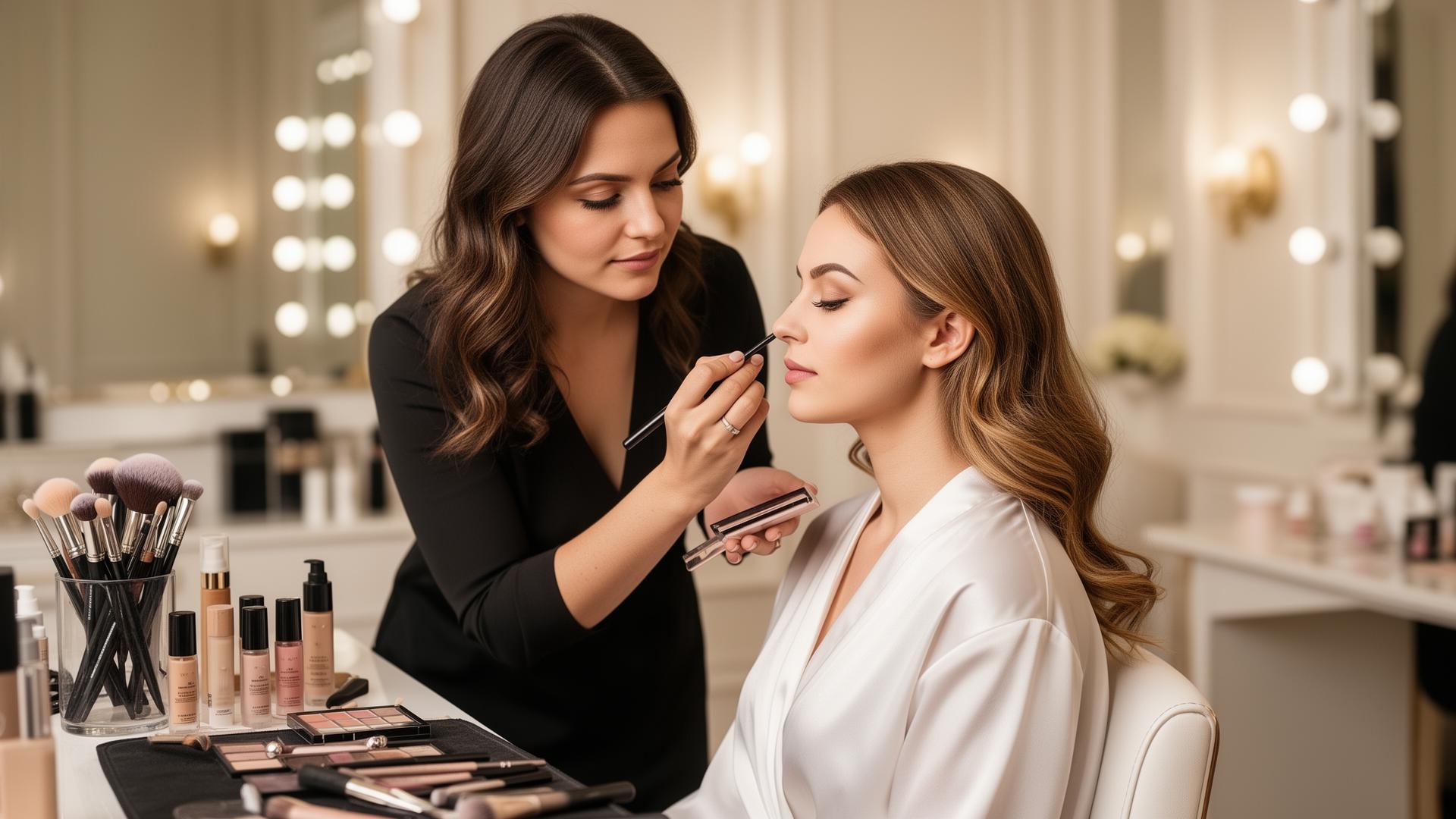 Professional makeup artistry